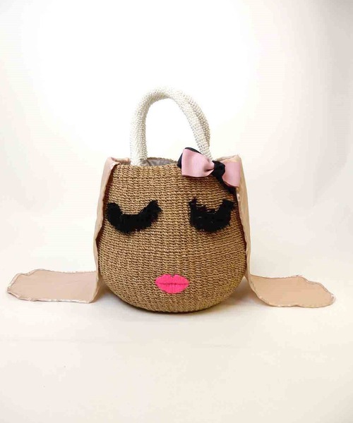 a-jolie（アジョリー）の「a-jolie アイラッシュちゃんカゴバッグ（かごバッグ・レディース・ライトベージュ/ベージュ・FREE）」の8枚目の写真