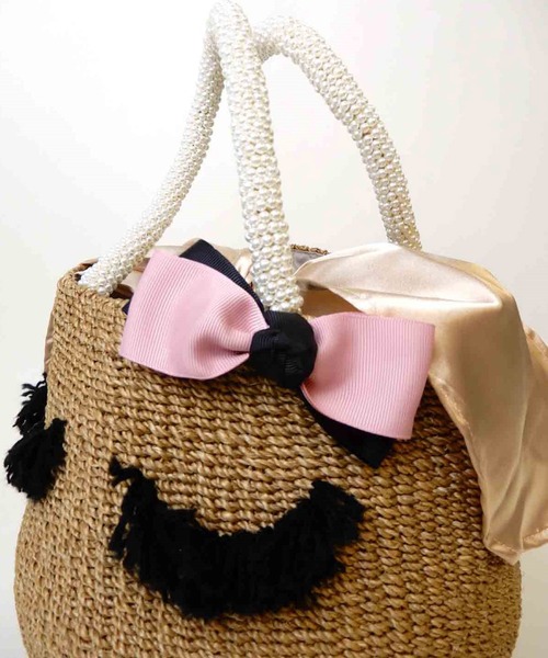 a-jolie（アジョリー）の「a-jolie アイラッシュちゃんカゴバッグ（かごバッグ・レディース・ライトベージュ/ベージュ・FREE）」の7枚目の写真