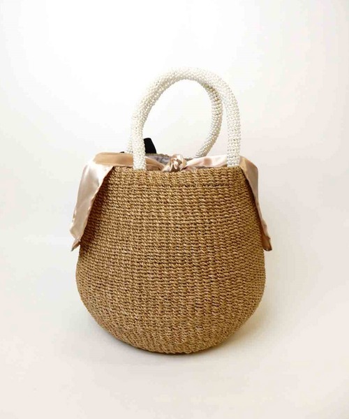 a-jolie（アジョリー）の「a-jolie アイラッシュちゃんカゴバッグ（かごバッグ・レディース・ライトベージュ/ベージュ・FREE）」の6枚目の写真