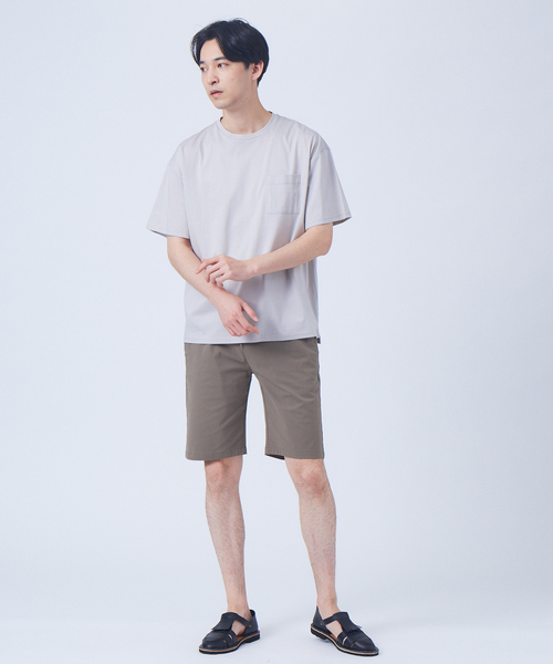 MYSELF ABAHOUSE(マイセルフアバハウス)の「【MYSELF ABAHOUSE】シルケット ルーズ Tシャツ(Tシャツ/カットソー・メンズ・ダークグリーン/ブラウン/グレイッシュベージュ/ネイビー/ホワイト/ブラック/ブルー・44/48/46)」の8枚目の写真