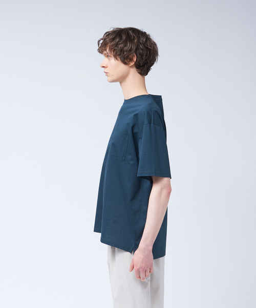 MYSELF ABAHOUSE(マイセルフアバハウス)の「【MYSELF ABAHOUSE】シルケット ルーズ Tシャツ(Tシャツ/カットソー・メンズ・ダークグリーン/ブラウン/グレイッシュベージュ/ネイビー/ホワイト/ブラック/ブルー・44/48/46)」の12枚目の写真