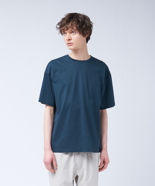 MYSELF ABAHOUSE(マイセルフアバハウス)の「【MYSELF ABAHOUSE】シルケット ルーズ Tシャツ(Tシャツ/カットソー・メンズ・ダークグリーン/ブラウン/グレイッシュベージュ/ネイビー/ホワイト/ブラック/ブルー・44/48/46)」の14枚目の写真