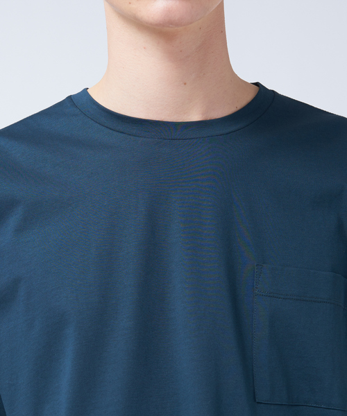 MYSELF ABAHOUSE(マイセルフアバハウス)の「【MYSELF ABAHOUSE】シルケット ルーズ Tシャツ(Tシャツ/カットソー・メンズ・ダークグリーン/ブラウン/グレイッシュベージュ/ネイビー/ホワイト/ブラック/ブルー・44/48/46)」の15枚目の写真