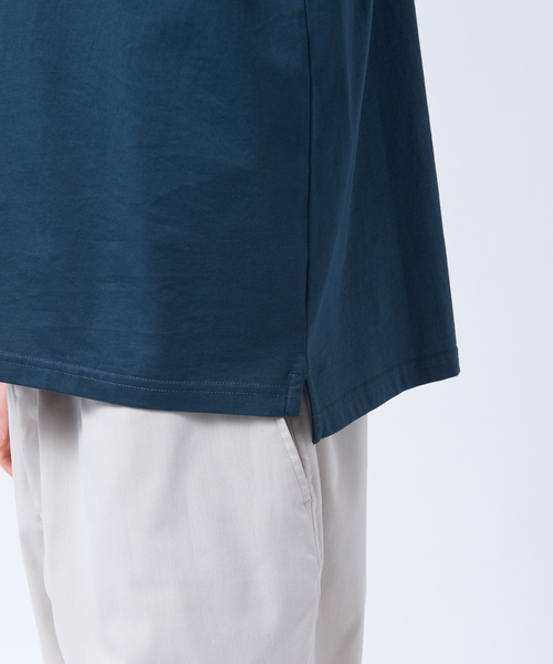 MYSELF ABAHOUSE(マイセルフアバハウス)の「【MYSELF ABAHOUSE】シルケット ルーズ Tシャツ(Tシャツ/カットソー・メンズ・ダークグリーン/ブラウン/グレイッシュベージュ/ネイビー/ホワイト/ブラック/ブルー・44/48/46)」の18枚目の写真