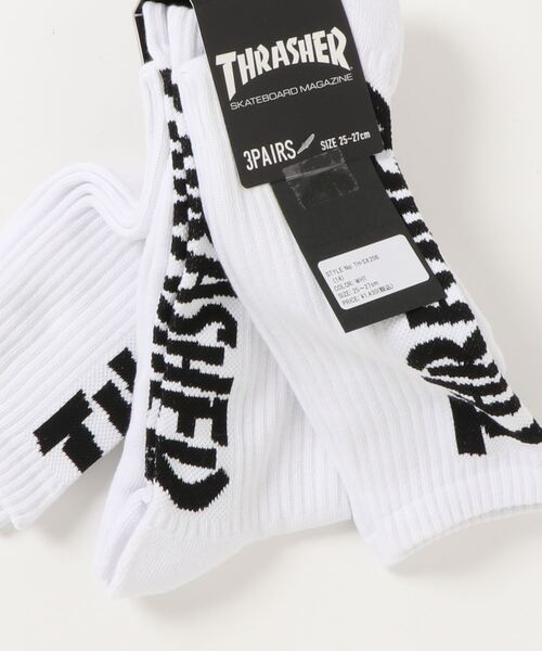 THRASHER（スラッシャー）の「MAG CREW SOCKS 3Pack/スラッシャー3パックソックス(靴下）（ソックス/靴下・メンズ・ホワイト/ブラック/グレー/その他・FREE）」の5枚目の写真