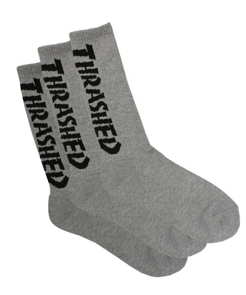 THRASHER（スラッシャー）の「MAG CREW SOCKS 3Pack/スラッシャー3パックソックス(靴下）（ソックス/靴下・メンズ・ホワイト/ブラック/グレー/その他・FREE）」の4枚目の写真