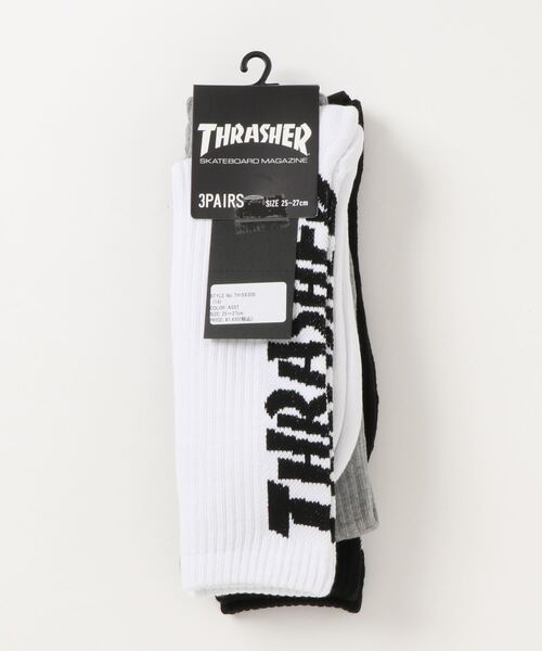 THRASHER（スラッシャー）の「MAG CREW SOCKS 3Pack/スラッシャー3パックソックス(靴下）（ソックス/靴下・メンズ・ホワイト/ブラック/グレー/その他・FREE）」の10枚目の写真