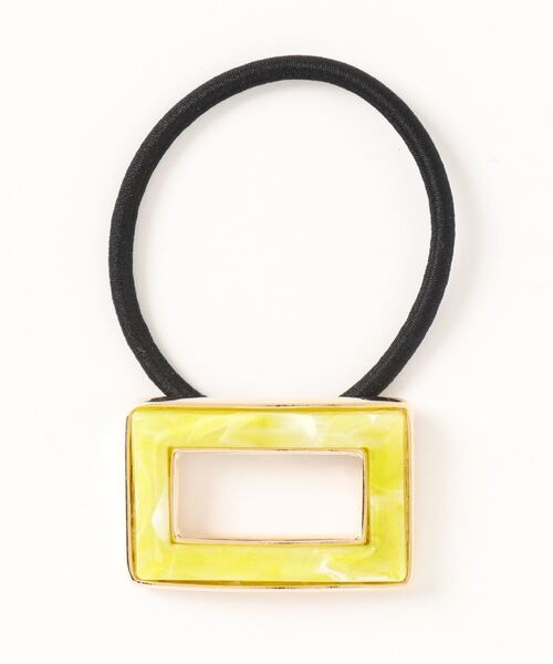 ma chere Cosette?（マシェールコゼット）の「スクエア穴あきアクリルヘアゴム（ヘアゴム・レディース・オレンジ/ライトブルー/アイボリー/グリーン系その他・FREE）」の9枚目の写真