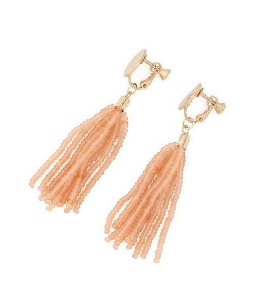 ROPE' PICNIC（ロペピクニック）の「マットビーズタッセルイヤリング（イヤリング・レディース・オレンジ系その他/オフホワイト/ダークパープル・FREE）」の8枚目の写真