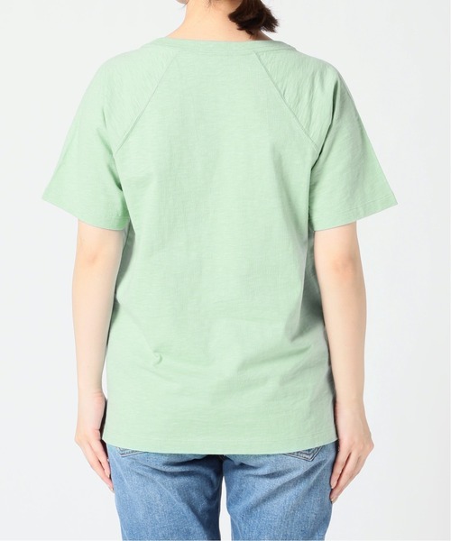 SLOBE IENA(スローブイエナ)の「スラブ天竺ラグランTシャツ【手洗い可能】◆(Tシャツ/カットソー・レディース・カーキ/ブラック/ホワイト/サックスブルー・FREE)」の11枚目の写真