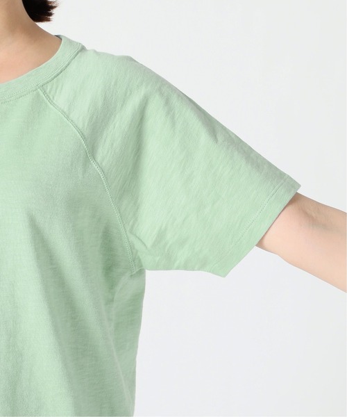 SLOBE IENA(スローブイエナ)の「スラブ天竺ラグランTシャツ【手洗い可能】◆(Tシャツ/カットソー・レディース・カーキ/ブラック/ホワイト/サックスブルー・FREE)」の14枚目の写真