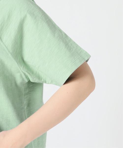 SLOBE IENA(スローブイエナ)の「スラブ天竺ラグランTシャツ【手洗い可能】◆(Tシャツ/カットソー・レディース・カーキ/ブラック/ホワイト/サックスブルー・FREE)」の15枚目の写真