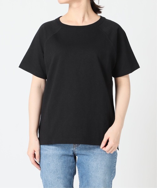 SLOBE IENA(スローブイエナ)の「スラブ天竺ラグランTシャツ【手洗い可能】◆(Tシャツ/カットソー・レディース・カーキ/ブラック/ホワイト/サックスブルー・FREE)」の18枚目の写真