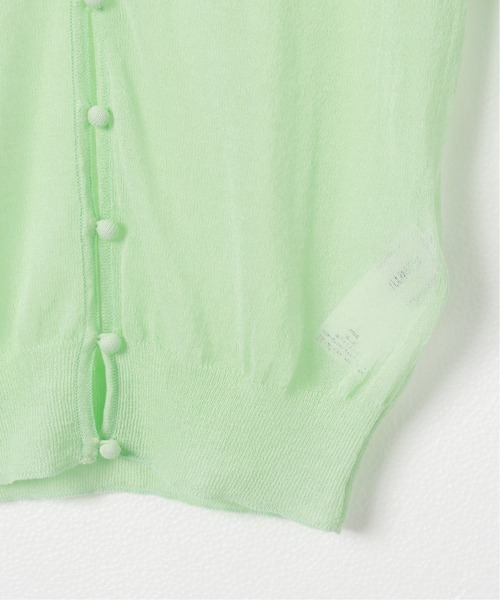 ROCKET x LUNCH（ロケットアンドランチ）の「【ROCKET * LUNCH/ロケット ランチ】シースルーニットカーディガン（ニット/セーター・レディース・ブラック/アーミー・SMALL）」の16枚目の写真