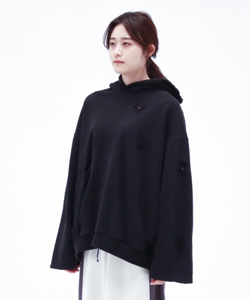 0658（ゼロロクゴーハチ）の「0658/ゼロロクゴーハチ/Grange hoodie（パーカー・レディース・ブラック/グレー・FREE）」の4枚目の写真