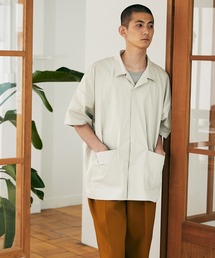 nowm(�m�E��)�́ynowm�zLOOSE BOX SLIT W-POCKET S/S OPEN COLLAR SHIRT/ ���[�Y �_�u���|�P�b�g �I�[�v���J���[�V���c(�V���c/�u���E�X)