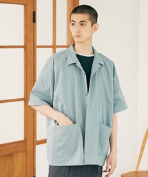 【nowm】LOOSE BOX SLIT W-POCKET S/S OPEN COLLAR SHIRT/ ルーズ ダブルポケット オープンカラーシャツ