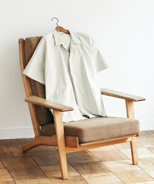 nowm(ノウム)の「【nowm】LOOSE BOX SLIT W-POCKET S/S OPEN COLLAR SHIRT/ ルーズ ダブルポケット オープンカラーシャツ(シャツ/ブラウス・メンズ・ライトブルー/グレイッシュベージュ・M/L)」の6枚目の写真
