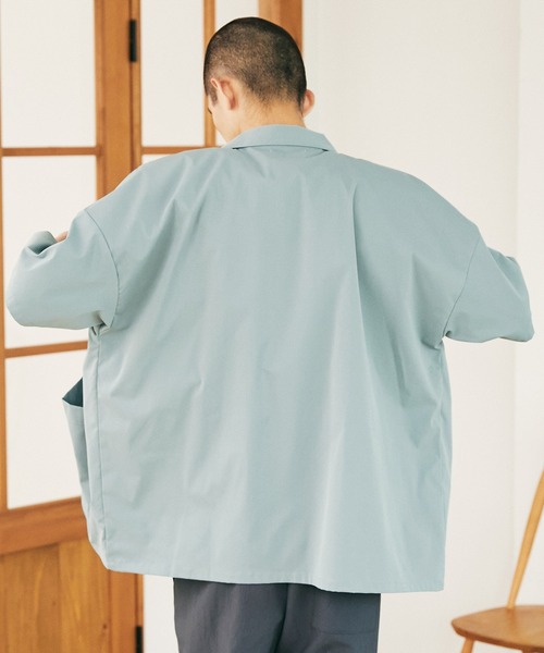 nowm(ノウム)の「【nowm】LOOSE BOX SLIT W-POCKET S/S OPEN COLLAR SHIRT/ ルーズ ダブルポケット オープンカラーシャツ(シャツ/ブラウス・メンズ・ライトブルー/グレイッシュベージュ・M/L)」の19枚目の写真