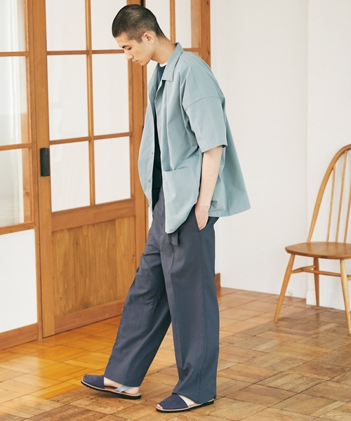 nowm(ノウム)の「【nowm】LOOSE BOX SLIT W-POCKET S/S OPEN COLLAR SHIRT/ ルーズ ダブルポケット オープンカラーシャツ(シャツ/ブラウス・メンズ・ライトブルー/グレイッシュベージュ・M/L)」の17枚目の写真