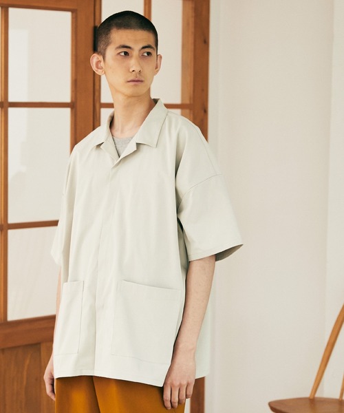 ■新品■uniform experiment■オープンカラー シャツ■3■ SOPH. | INDIGO PRINT DRAWCORD SHIRT(2 WHITE):
