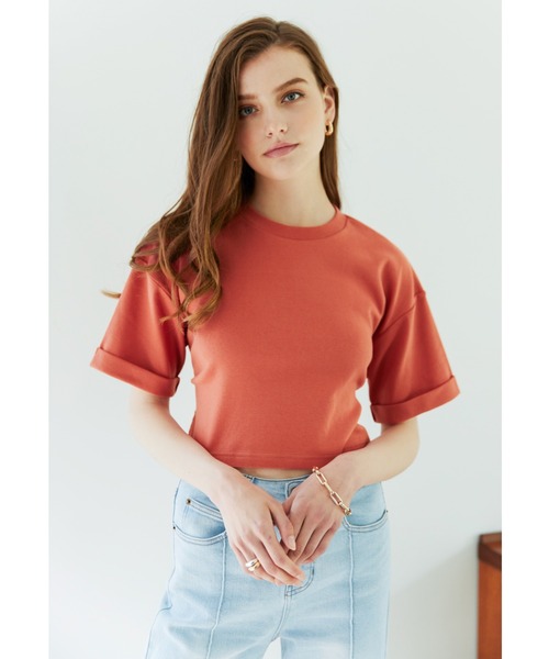 ALEXIA STAM(アリシアスタン)の「Back Open Ribbon Tee/バックリオープンリボンティー(Tシャツ/カットソー・レディース・チャコールグレー/モカ/オレンジ系その他・FREE)」の12枚目の写真