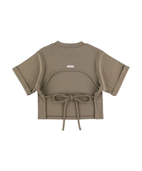 ALEXIA STAM(アリシアスタン)の「Back Open Ribbon Tee/バックリオープンリボンティー(Tシャツ/カットソー・レディース・チャコールグレー/モカ/オレンジ系その他・FREE)」の20枚目の写真