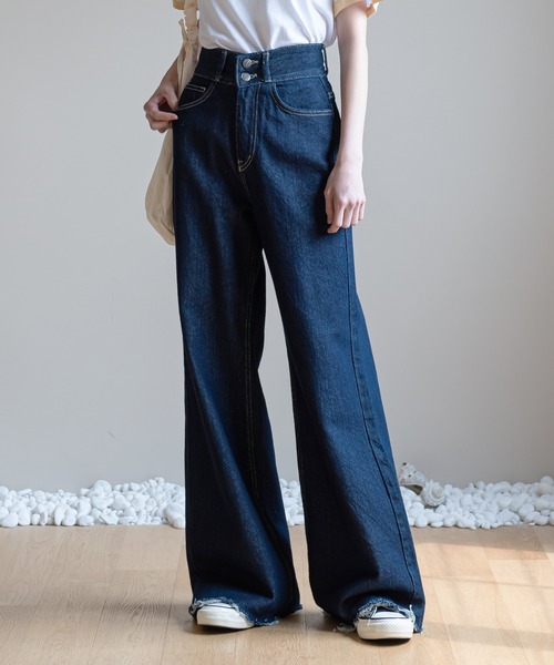 【LOCAL MANSION】男女兼用★oversize wide jean UNE MANSION ジーンズ デニム デニムパンツ 「男女兼用/UNISEX