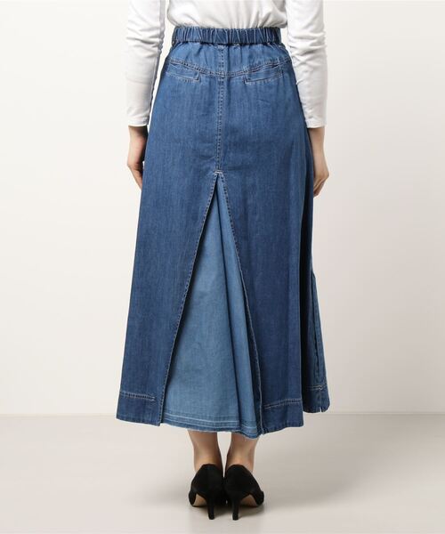RIVE DROITE（リヴドロワ）の「デニム切替ロングスカート（デニムスカート・レディース・ネイビー/ブルー・FREE）」の15枚目の写真