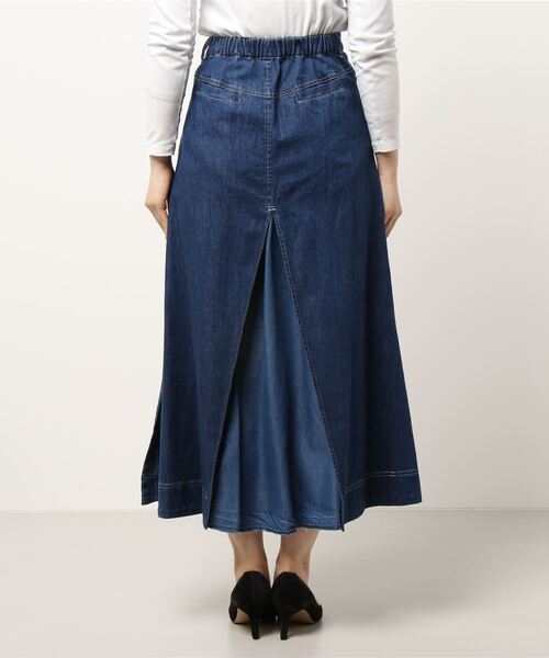 RIVE DROITE（リヴドロワ）の「デニム切替ロングスカート（デニムスカート・レディース・ネイビー/ブルー・FREE）」の16枚目の写真