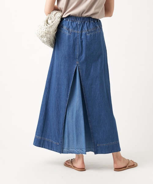 RIVE DROITE（リヴドロワ）の「デニム切替ロングスカート（デニムスカート・レディース・ネイビー/ブルー・FREE）」の20枚目の写真