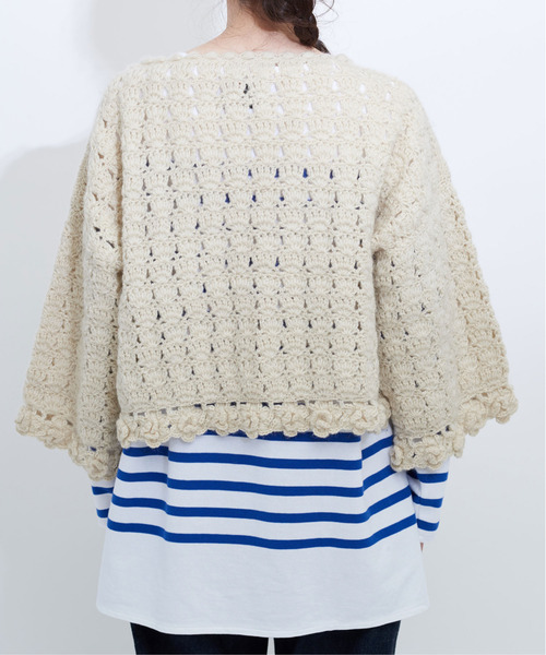 Dot＆Stripes CHILD WOMAN（ドットアンドストライプス　チャイルドウーマン）の「NHKギルボックスかぎ針 ショートカーディガン（カーディガン/ボレロ・レディース・アイボリー・FREE）」の16枚目の写真