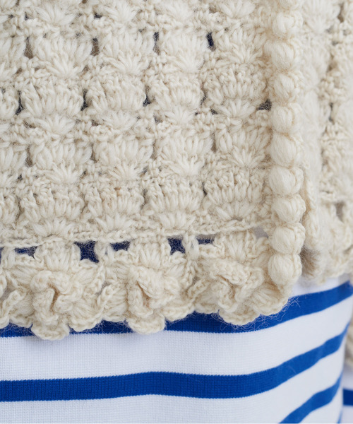 Dot＆Stripes CHILD WOMAN（ドットアンドストライプス　チャイルドウーマン）の「NHKギルボックスかぎ針 ショートカーディガン（カーディガン/ボレロ・レディース・アイボリー・FREE）」の20枚目の写真