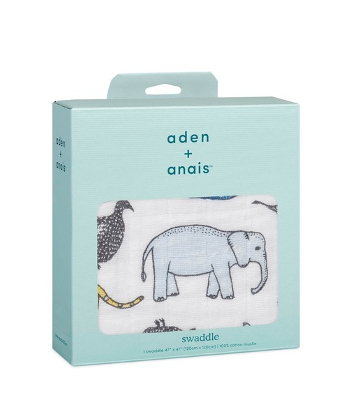 aden + anais （エイデンアンドアネイ）の「スワドル（おくるみ・キッズ・ホワイト×イエロー/サックスブルー/ホワイト×ピンク/ホワイト×ブラウン/マルチ/ライトブルー/ホワイト×ネイビー・FREE）」の15枚目の写真