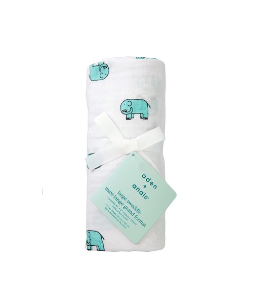 aden + anais （エイデンアンドアネイ）の「スワドル（おくるみ・キッズ・ホワイト×イエロー/サックスブルー/ホワイト×ピンク/ホワイト×ブラウン/マルチ/ライトブルー/ホワイト×ネイビー・FREE）」の20枚目の写真