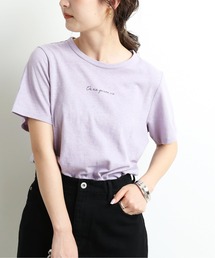 SLOBE IENA | On na quune vie ロゴT【手洗い可能】◆(Tシャツ/カットソー)