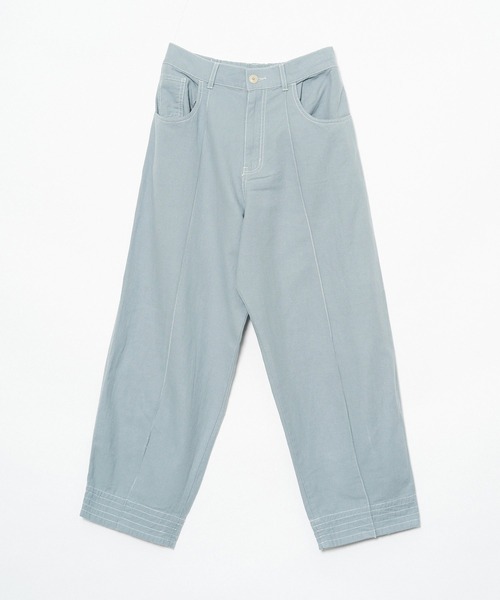 AS KNOW AS de base(アズノゥアズドゥバズ)の「綿麻おつまみステッチパンツ(その他パンツ・レディース・ブルー/グリーン/スミクロ・FREE)」の1枚目の写真