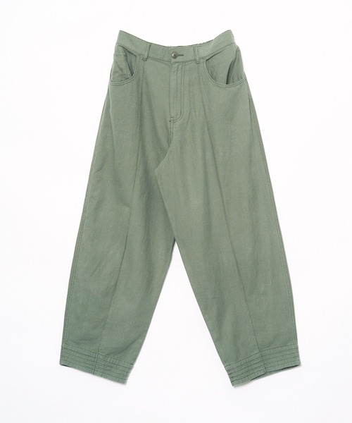 AS KNOW AS de base(アズノゥアズドゥバズ)の「綿麻おつまみステッチパンツ(その他パンツ・レディース・ブルー/グリーン/スミクロ・FREE)」の3枚目の写真