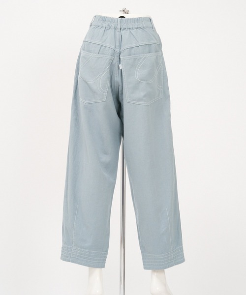 AS KNOW AS de base(アズノゥアズドゥバズ)の「綿麻おつまみステッチパンツ(その他パンツ・レディース・ブルー/グリーン/スミクロ・FREE)」の12枚目の写真