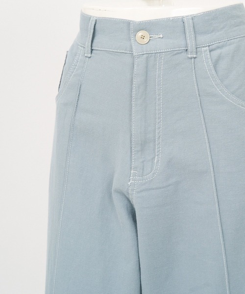 AS KNOW AS de base(アズノゥアズドゥバズ)の「綿麻おつまみステッチパンツ(その他パンツ・レディース・ブルー/グリーン/スミクロ・FREE)」の10枚目の写真