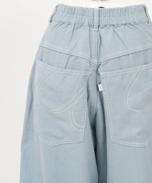 AS KNOW AS de base(アズノゥアズドゥバズ)の「綿麻おつまみステッチパンツ(その他パンツ・レディース・ブルー/グリーン/スミクロ・FREE)」の9枚目の写真