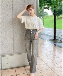 MIIA | バックレースアップデニムパンツ(デニムパンツ)