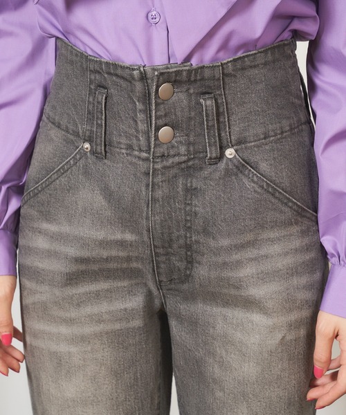 MIIA(ミーア)の「バックレースアップデニムパンツ(デニムパンツ・レディース・インディゴブルー/ブラック/グレー・FREE)」の15枚目の写真