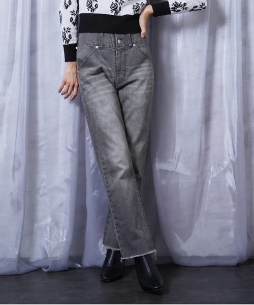 MIIA(ミーア)の「バックレースアップデニムパンツ(デニムパンツ・レディース・インディゴブルー/ブラック/グレー・FREE)」の22枚目の写真