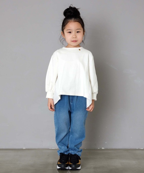 MAKE YOUR DAY（メイクユアデイ）の「後ろフリル無地長袖Tシャツ■80～140cm（Tシャツ/カットソー・キッズ・ピンク/ブラウン/アイボリー・110/100/120/80/90/140/130）」の6枚目の写真