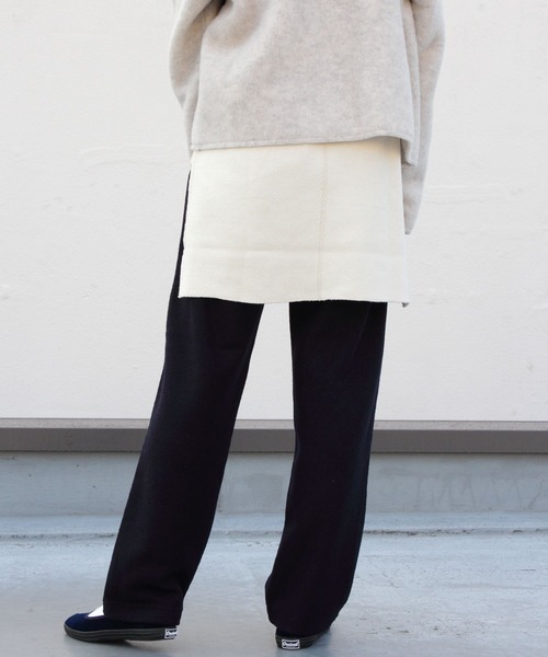 ORCIVAL（オーシバル）の「ORCIVAL/オーシバル　ウールジャージーパンツ　WOOL BOUCLE JERSEY JERSEY PANTS ＃OR-E0018WBJ（その他パンツ・レディース・ネイビー/グレー・1）」の14枚目の写真