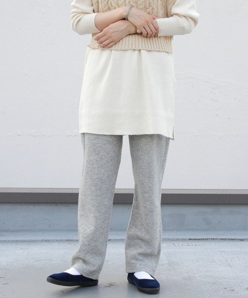ORCIVAL（オーシバル）の「ORCIVAL/オーシバル　ウールジャージーパンツ　WOOL BOUCLE JERSEY JERSEY PANTS ＃OR-E0018WBJ（その他パンツ・レディース・ネイビー/グレー・1）」の19枚目の写真
