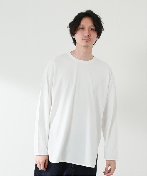JOURNAL STANDARD relume（ジャーナルスタンダード　レリューム）の「レイヤードロングスリーブシャツ[無地T/オーバーサイズ][ユニセックス対応]（Tシャツ/カットソー・メンズ・ホワイト/グレー/ブラウン/ベージュ/グリーン・SMALL/MEDIUM/LARGE）」の12枚目の写真