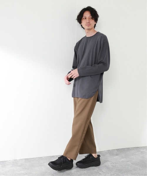 JOURNAL STANDARD relume（ジャーナルスタンダード　レリューム）の「レイヤードロングスリーブシャツ[無地T/オーバーサイズ][ユニセックス対応]（Tシャツ/カットソー・メンズ・ホワイト/グレー/ブラウン/ベージュ/グリーン・SMALL/MEDIUM/LARGE）」の9枚目の写真