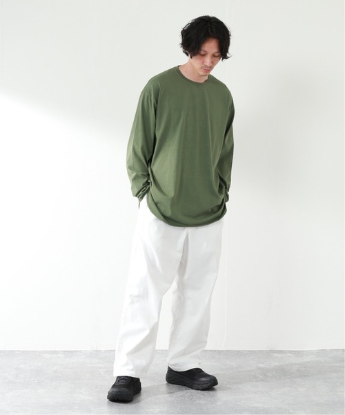 JOURNAL STANDARD relume（ジャーナルスタンダード　レリューム）の「レイヤードロングスリーブシャツ[無地T/オーバーサイズ][ユニセックス対応]（Tシャツ/カットソー・メンズ・ホワイト/グレー/ブラウン/ベージュ/グリーン・SMALL/MEDIUM/LARGE）」の15枚目の写真